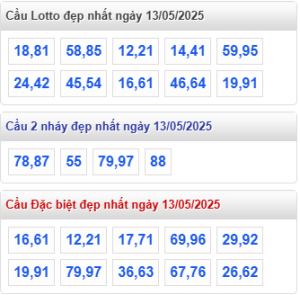 cầu lô đẹp nhất trong ngày